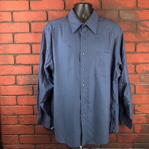 John‎ Henry Men's Blue Dress Shirt XL